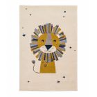 Tapis enfant 80x150 cm Lion multicolore