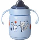 Tasse d'apprentissage à paille 300ml 6m déco Bleu