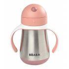 Tasse paille inox 250 ml Old pink