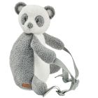 Sac à dos peluche panda gris