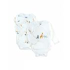 Lot de 2 bodies coton bio manches longues naissance - Stegi Tiga & Ops