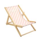 Transat de plage rose