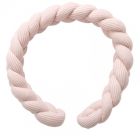 Tour de parc tressé ouatiné Soft Stripes vieux rose