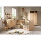 Chambre trio lit bébé Little Big Bed 70x140 + armoire + commode Access bois