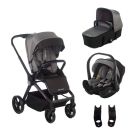 Poussette trio Stratos avec nacelle Stratos et coque travel carrier Be Frack