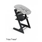 Pack chaise haute Tripp Trapp Hêtre Black + Newborn Set Gris