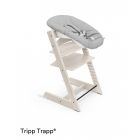 Pack chaise haute Tripp Trapp Hêtre Whitewash + Newborn Set Gris