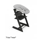 Pack chaise haute Tripp Trapp Chêne Noir + Newborn Set Gris