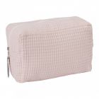 Trousse de toilette nid d'abeille Rose blush