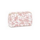 Trousse de toilette bébé zippée imprimée Toile de Jouy Rose