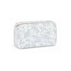 Trousse de toilette bébé zippée imprimée Toile de Jouy Gris