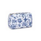 Trousse de toilette bébé zippée imprimée Toile de Jouy Bleu