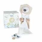 Doudou attache sucette lion Unicef