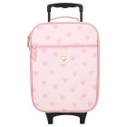 Valise à roulettes enfant coeurs