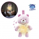 Veilleuse musicale peluche Petit Ourson Rose