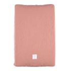 Housse de matelas à langer en coton bio Rose