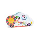 Puzzle silhouette voiture nuage 16 pièces