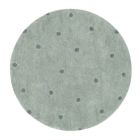 Tapis rond Ø 140 cm Pois Blue Sage