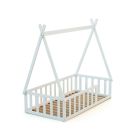 Lit Tipi Webaby au sol 70 x 140 en bois Blanc