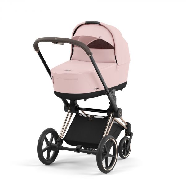 Poussette trio Priam 4 Peach Pink châssis Rose Gold + Cloud T i-Size + Nacelle Luxe