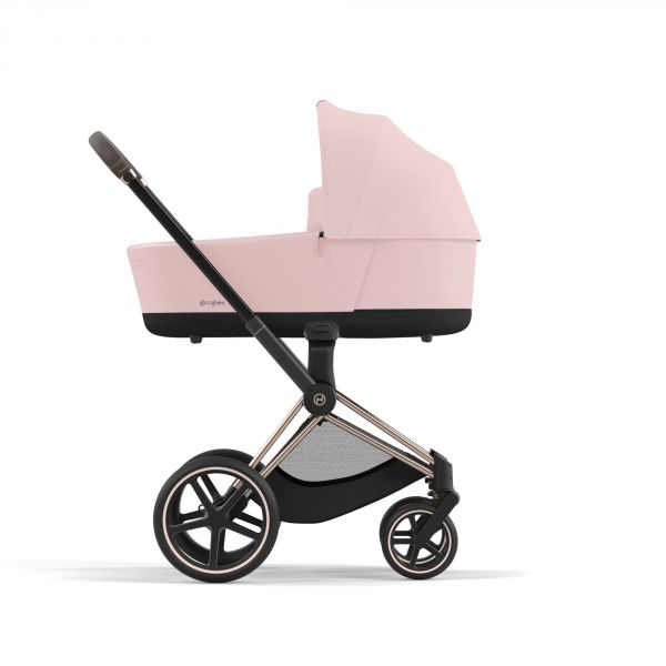 Poussette trio Priam 4 Peach Pink châssis Rose Gold + Cloud T i-Size + Nacelle Luxe