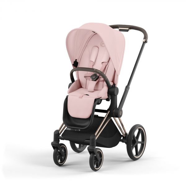 Poussette trio Priam 4 Rose Gold habillage Peach Pink + siège auto Cloud T I-Size + Nacelle Peach Pink