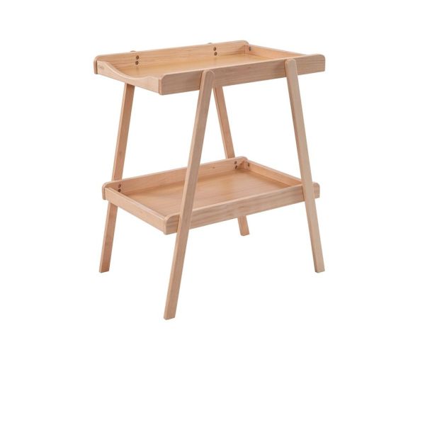 Table à langer avec 2 plateaux Léna Vernis naturel