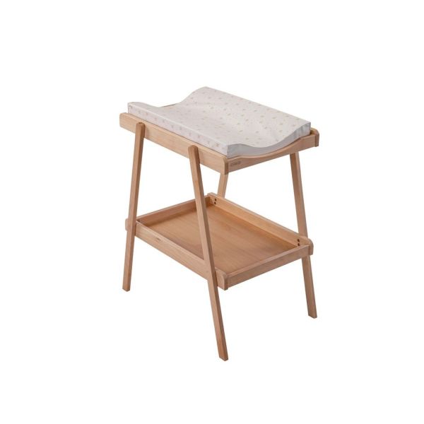 Table à langer avec 2 plateaux Léna Vernis naturel