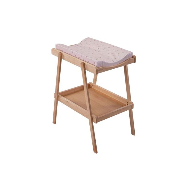 Table à langer avec 2 plateaux Léna Vernis naturel