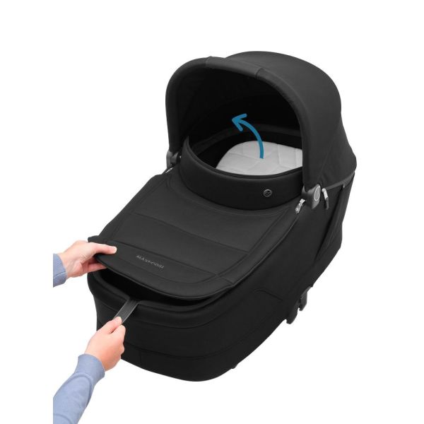 Poussette trio Oxford + siège auto Pebble 360 + nacelle Sense Twillic Black + base FamilyFix 360