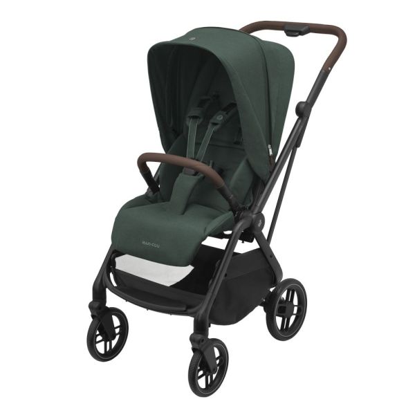 Poussette duo Leona² Twillic Green + siège auto Pebble 360 Essential Green + Base FamilyFix 360