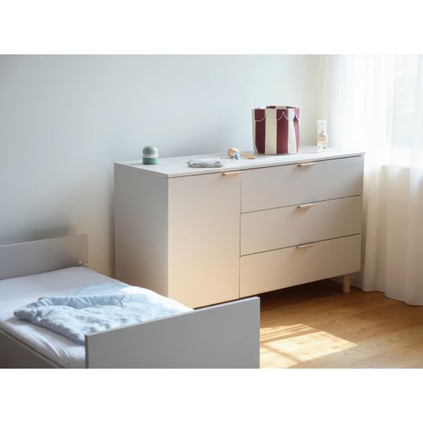 Chambre bébé duo lit 70x140 + commode à langer Cosy Clay