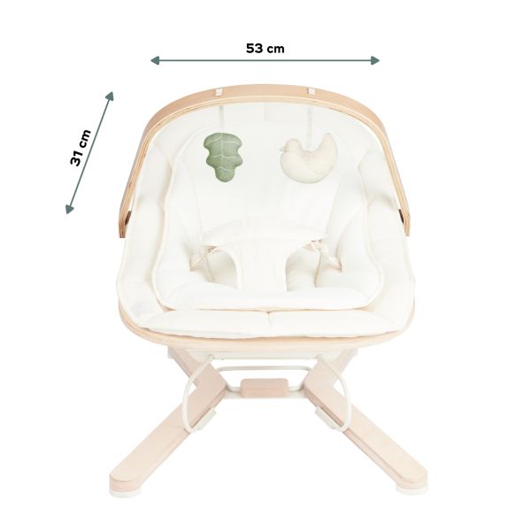 Transat bébé évolutif Swoon Flow bois + arche de jeux