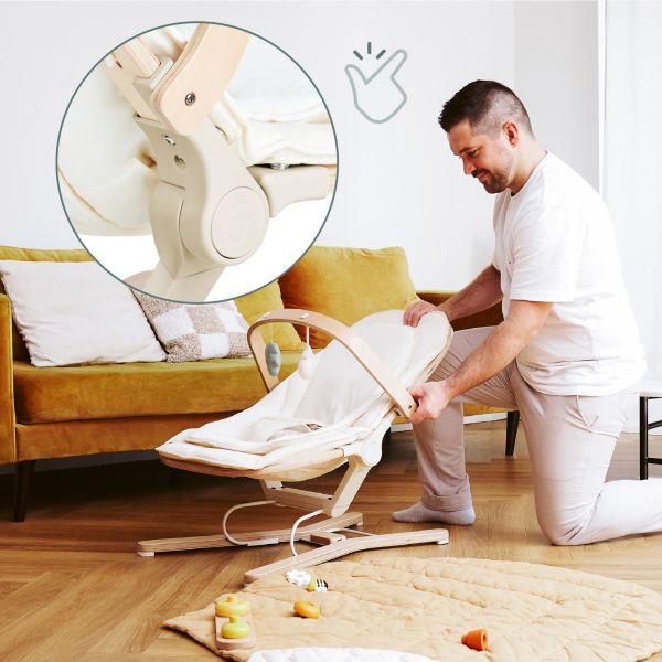 Transat bébé évolutif Swoon Flow bois + arche de jeux
