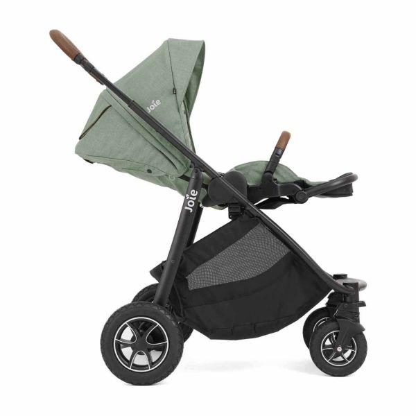 Poussette trio Versatrax + siège auto i-Snug 2 Laurel + nacelle Ramble XL Shale Vert / noir