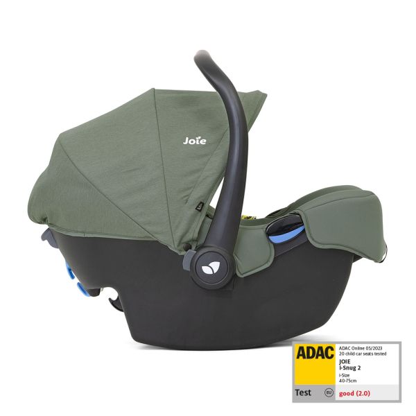 Poussette trio Versatrax + siège auto i-Snug 2 Laurel + nacelle Ramble XL Shale Vert / noir