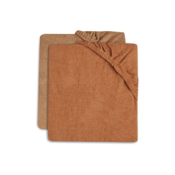 Pack matelas à langer 50 x 70 cm avec 2 housses éponge Caramel et Biscuit