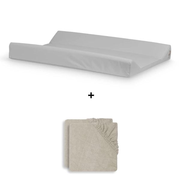 Pack matelas à langer 50 x 70 cm avec 2 housses éponge Nougat