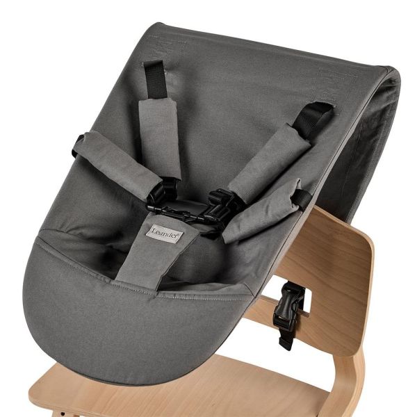 Pack Chaise haute Leander Louie Hêtre + Newborn Set Gris