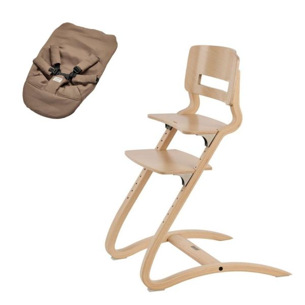 Pack Chaise haute Leander Louie Chêne + Newborn Set Mocca