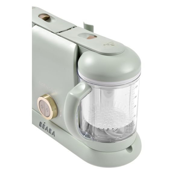 Pack robot cuiseur bébé Babycook Duo Vert de gris + 4 portions verre 250 ml