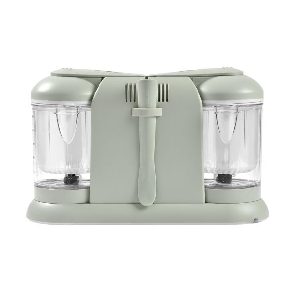 Pack robot cuiseur bébé Babycook Duo Vert de gris + 4 portions verre 250 ml