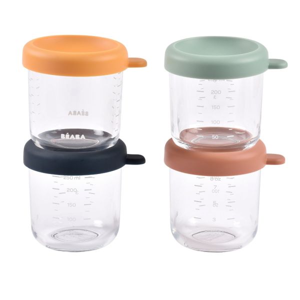 Pack robot cuiseur bébé Babycook Duo Vert de gris + 4 portions verre 250 ml