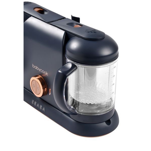 Pack robot cuiseur bébé Babycook Duo Night Blue + 4 portions verre 250 ml