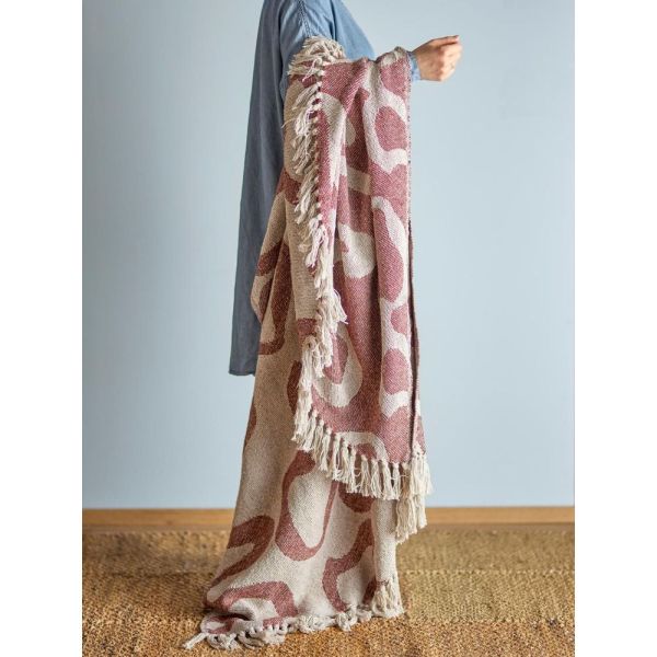 Plaid en coton recyclé Salobre Marron 160x130 cm