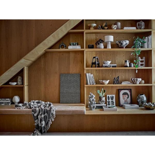 Plaid en coton recyclé Salobre Noir 160x130 cm