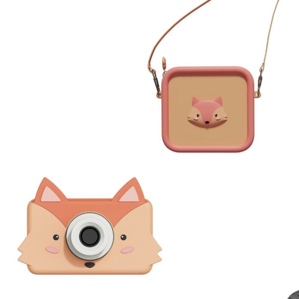 Pack Appareil Photo Zoo Friends renard avec de Sac de rangement assorti .