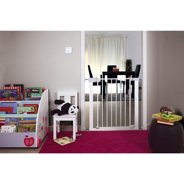 Barrière enfant avec extension 7 cm Auto Close Blanc