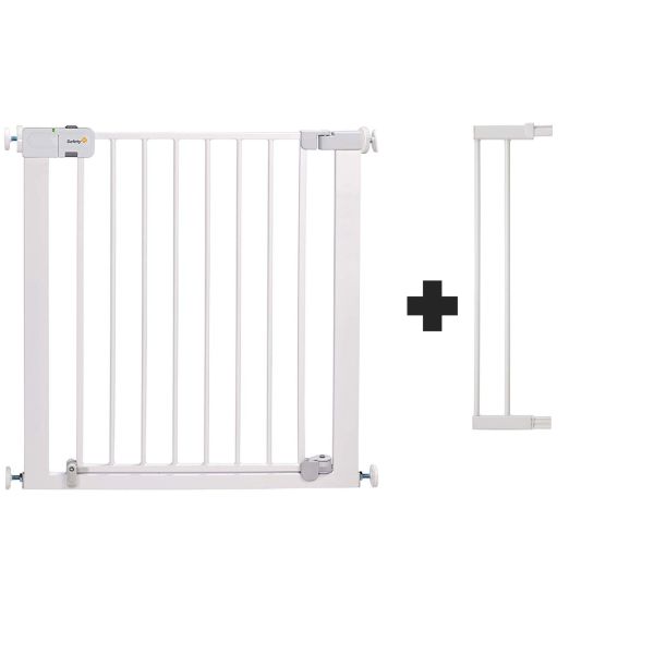 Barrière enfant avec extension 14 cm Auto Close Blanc