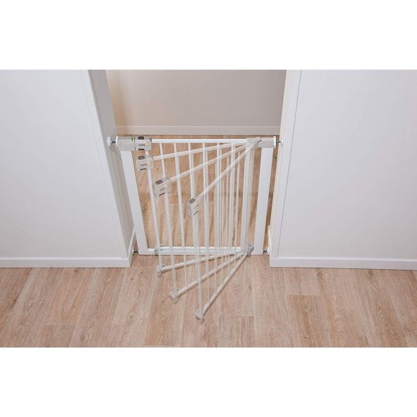 Barrière enfant avec extension 14 cm Auto Close Blanc